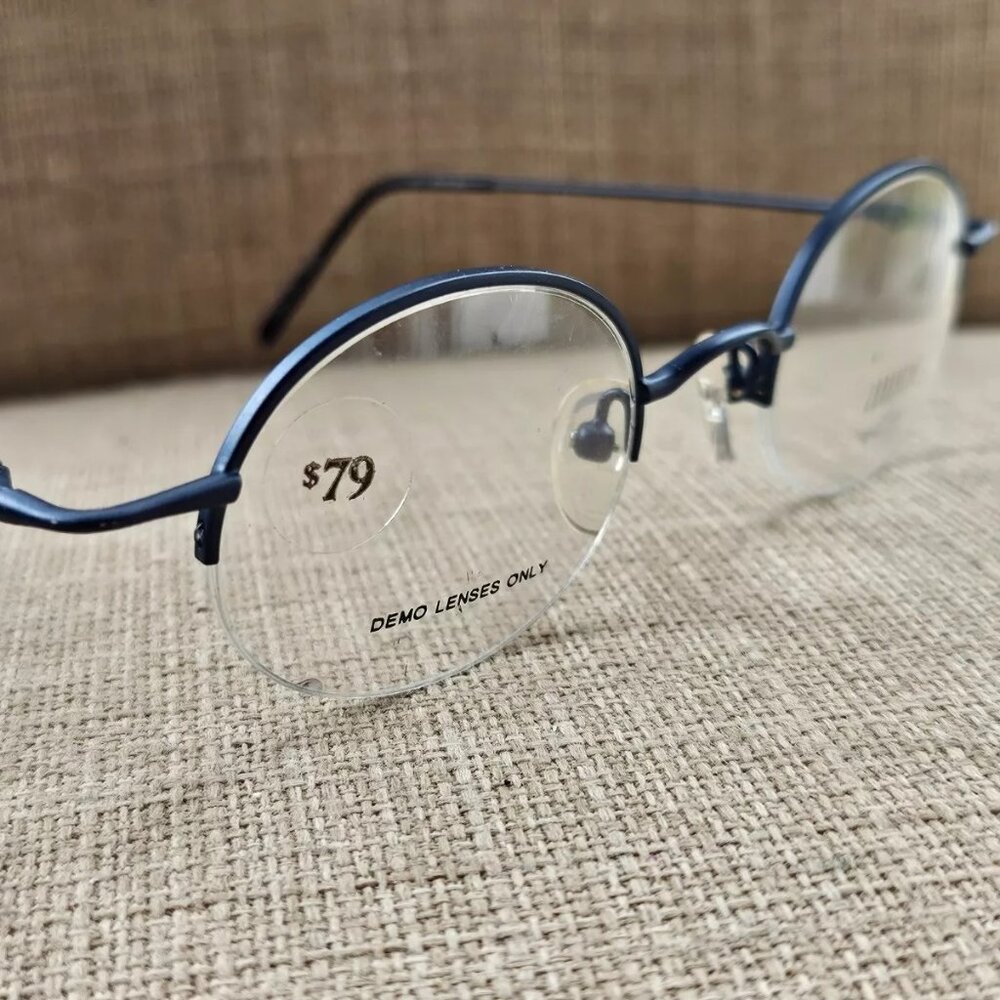 Jordache Women Glasses Half Rim Eyeglasses Blue 45[]23 135 JD52 New w Defect $79